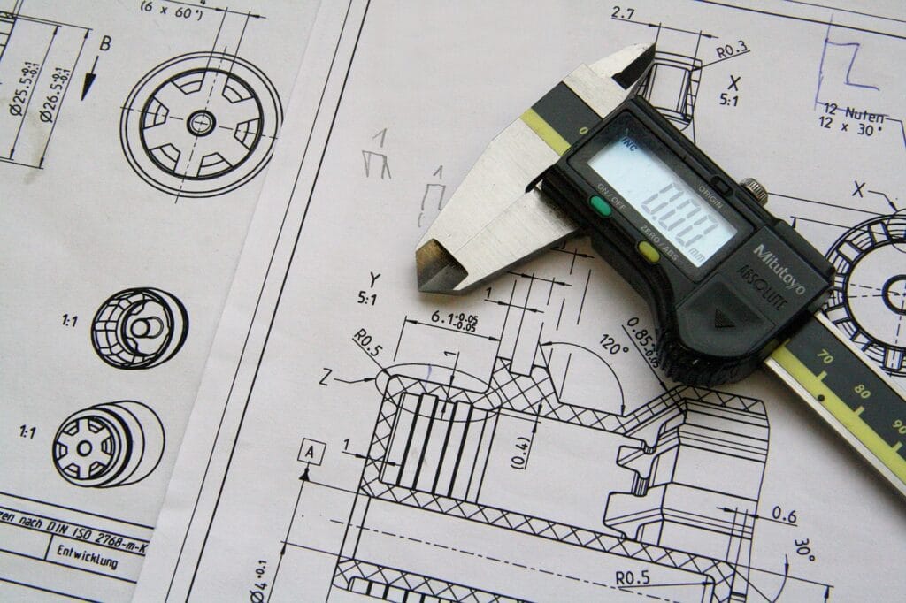 illustration of a measuring instrument used to perform an R&R analysis