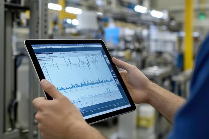 Logiciel SPC utilisé en atelier sur une tablette