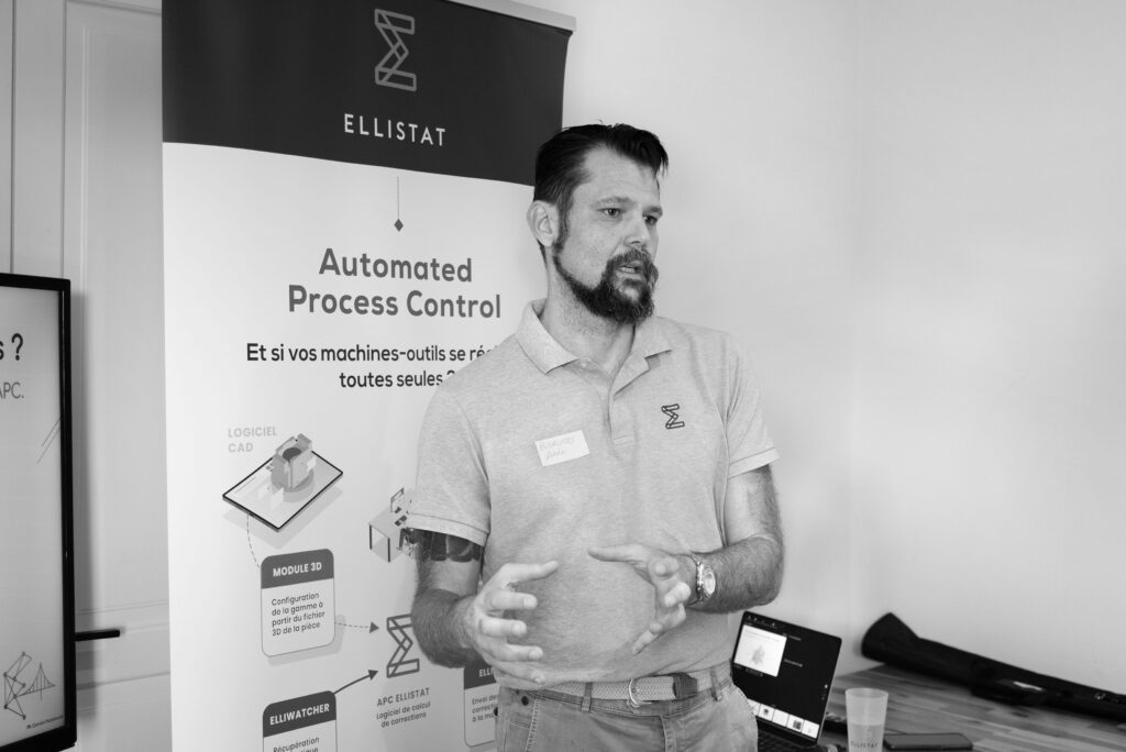 Quentin Bourgeois discussing the connection between metrology and machining